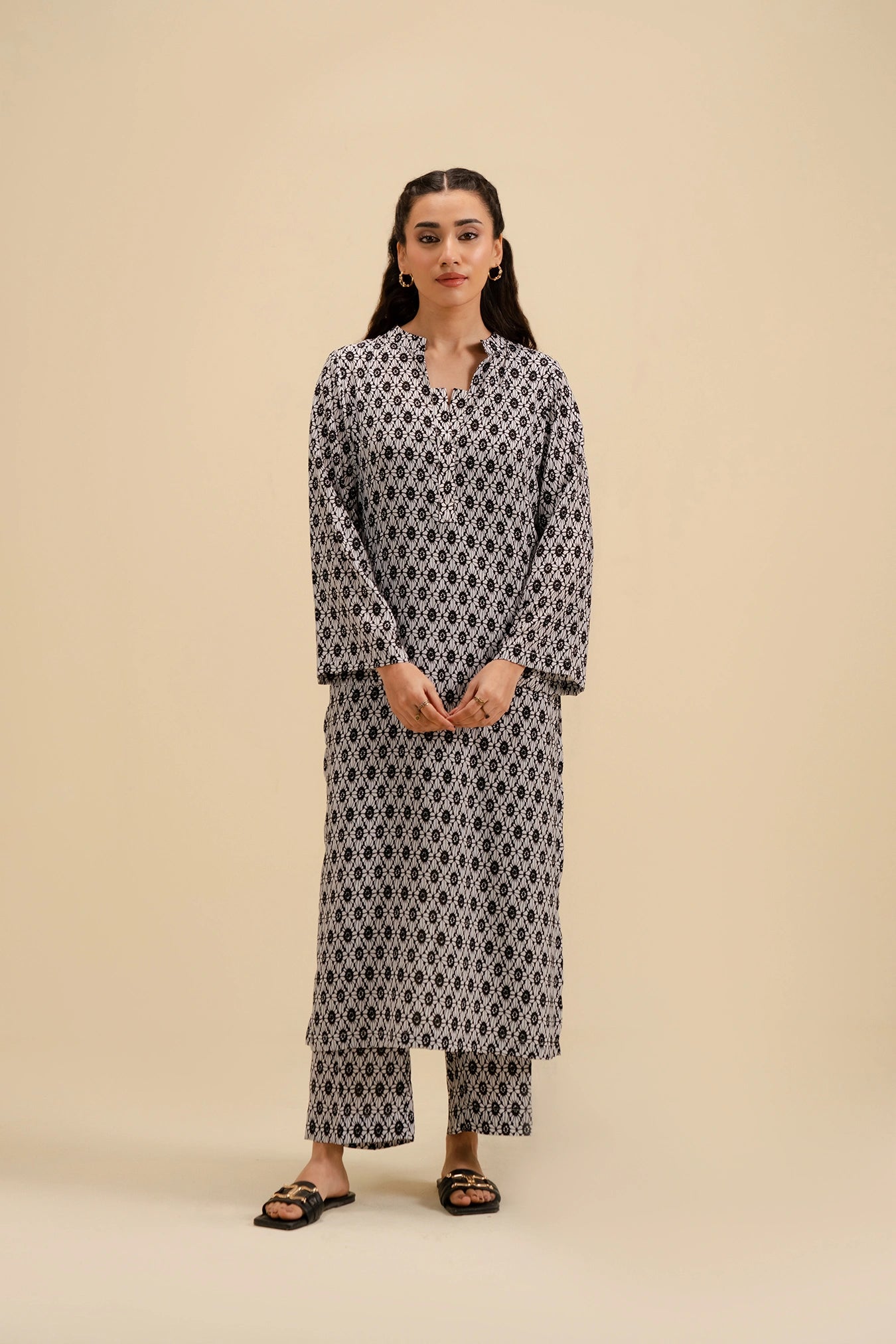 2 Piece Printed Georgette Suit Pret SS - 25