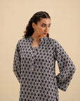 2 Piece Printed Georgette Suit Pret SS - 25