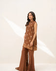 3 Piece Printed Linen Suit Beena