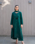 3 Piece Printed Embroidered Dobby Suit