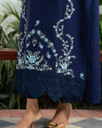 3 Piece Embroidered Linen Suit Pret Fall - 25