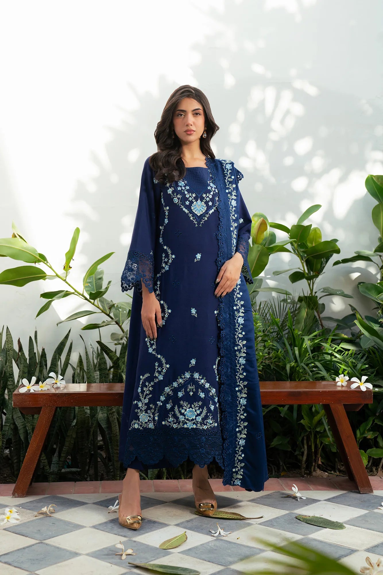 Design Ideas Pakistani Dress Pakistani Designer Linen Suits Piece  Embroidered Linen Suit