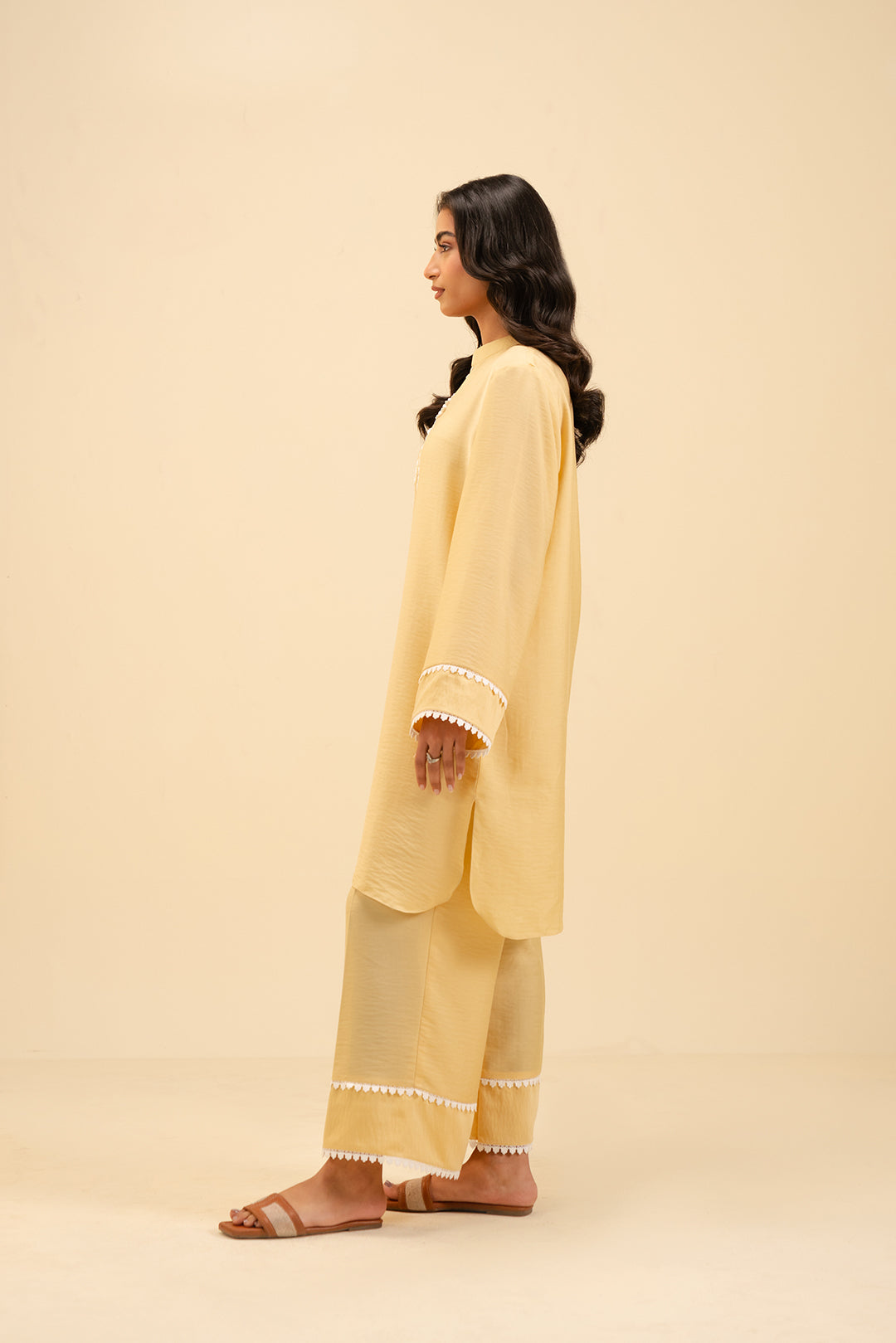 2 Piece Solid Viscose Suit Pret SS - 25
