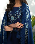 3 Piece Embroidered Linen Suit Pret Fall - 25
