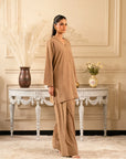 2 Piece Embroidered Raw Silk Suit Pret Winter - 25