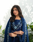 3 Piece Embroidered Linen Suit