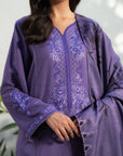 3 Piece Embroidered Linen Suit