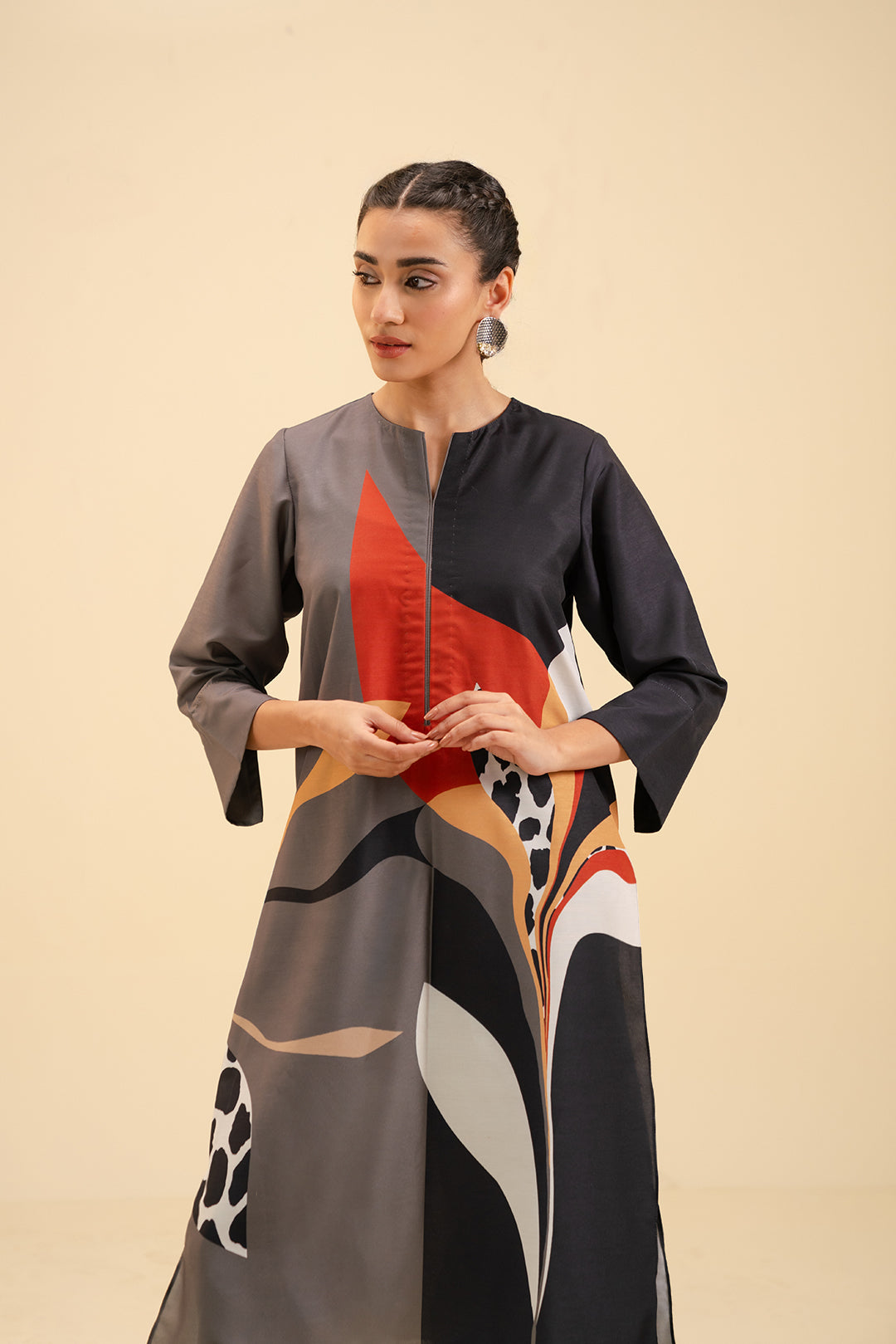 1 Piece Printed Shirt Pret SS - 25