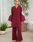 2 Piece Embroidered Cambric Suit