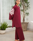 2 Piece Embroidered Cambric Suit