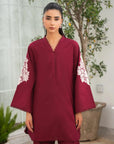2 Piece Embroidered Cambric Suit