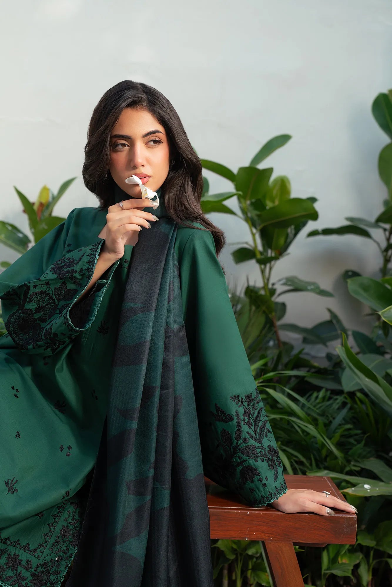 3 Piece Embroidered Cambric Suit
