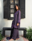 3 Piece Embroidered Linen Suit