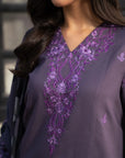 3 Piece Embroidered Linen Suit