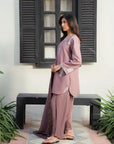 3 Piece Embroidered Linen Suit