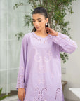 Ladies lilac 2 piece ready to wear lawn suit straight trouser pret summer casual Pakistan Beyond East 2026