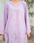 Lilac solid 2 piece pret lawn suit side view cutwork embroidery summer Pakistan Beyond East 2026