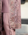 3 Piece Embroidered Linen Suit