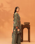 3 Piece Printed Khaddar Suit Unstitched Winter-24
