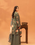 3 Piece Printed Khaddar Suit Unstitched Winter-24