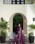 3 Piece Embroidered Linen Suit