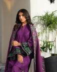 3 Piece Embroidered Linen Suit