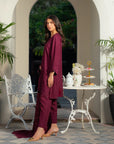 3 Piece Embroidered Linen Suit