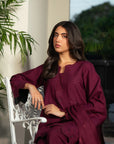 3 Piece Embroidered Linen Suit