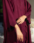 3 Piece Embroidered Linen Suit