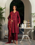 3 Piece Embroidered Cambric Suit