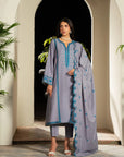 3 Piece Embroidered Linen Suit