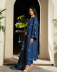 3 Piece Embroidered Linen Suit