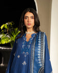 3 Piece Embroidered Linen Suit
