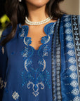 3 Piece Embroidered Linen Suit