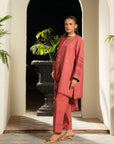 3 Piece Embroidered Linen Suit