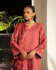 3 Piece Embroidered Linen Suit
