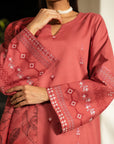 3 Piece Embroidered Linen Suit