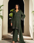 3 Piece Embroidered Linen Suit