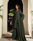 3 Piece Embroidered Linen Suit