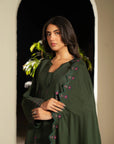 3 Piece Embroidered Linen Suit