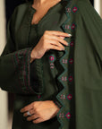 3 Piece Embroidered Linen Suit