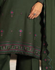 3 Piece Embroidered Linen Suit
