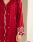 3 Piece Embroidered Linen Suit Pret Fall - 25