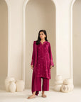 3 Piece Embroidered Linen Suit