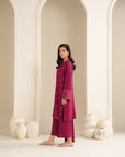 3 Piece Embroidered Linen Suit