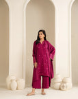 3 Piece Embroidered Linen Suit