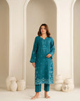 2 Piece Embroidered Khaddar Suit Pret Fall - 25