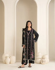 3 Piece Embroidered Linen Suit