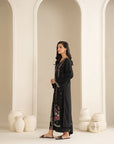 3 Piece Embroidered Linen Suit