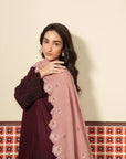 1 Piece Embroidered Viscose Shawl